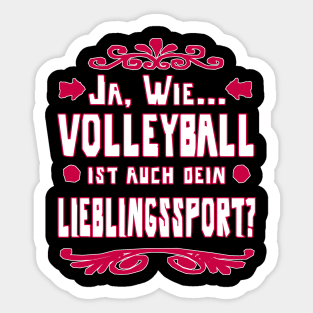 Volleyball Lieblingssport Geschenk Beachvolleyball Sticker